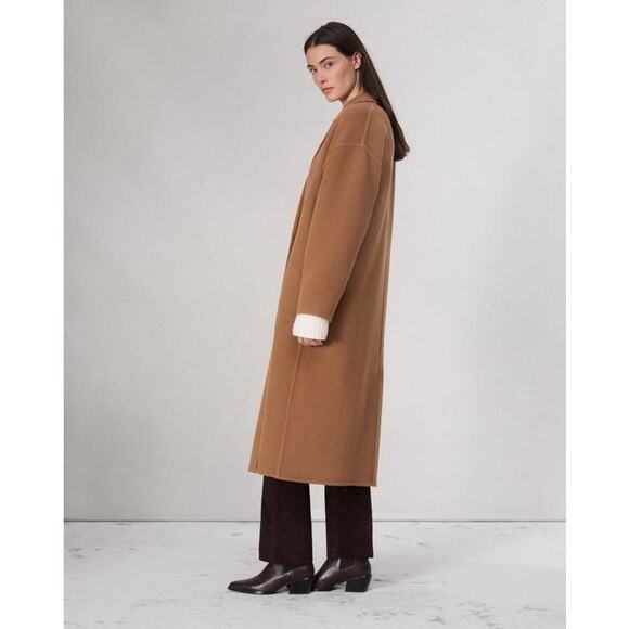 Rag & Bone Thea Italian Wool Camel Brown Long Coat Medium - Picture 4 of 11